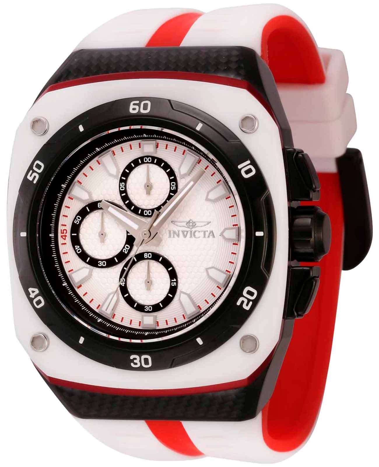 Invicta Invicta Speedway IN46109  IN46109 кварцевые мужские часы белый циферблат, браслет силикон — вид спереди