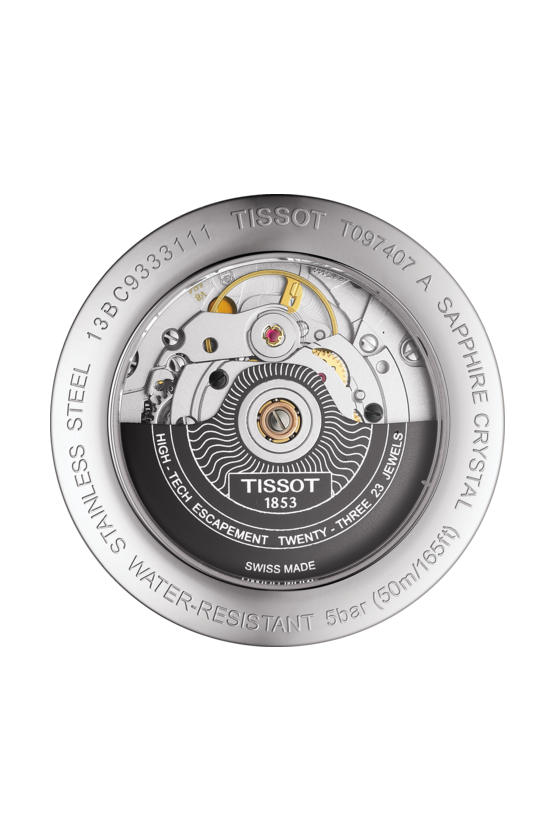 Tissot Tissot Bridgeport Powermatic 80 T097.407.26.053.00, t-classic швейцария мужские часы на браслете кожаный боковой вид