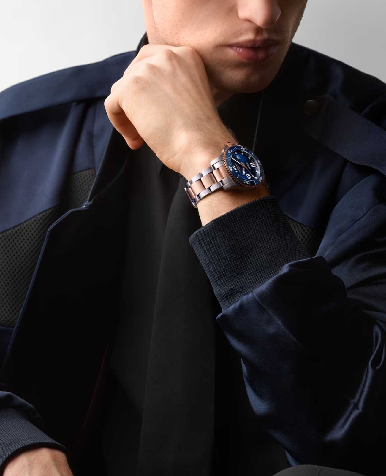 Longines Longines HydroConquest L3.782.3.98.7 механические часы с аксессуарами мужские часы модель L37823987