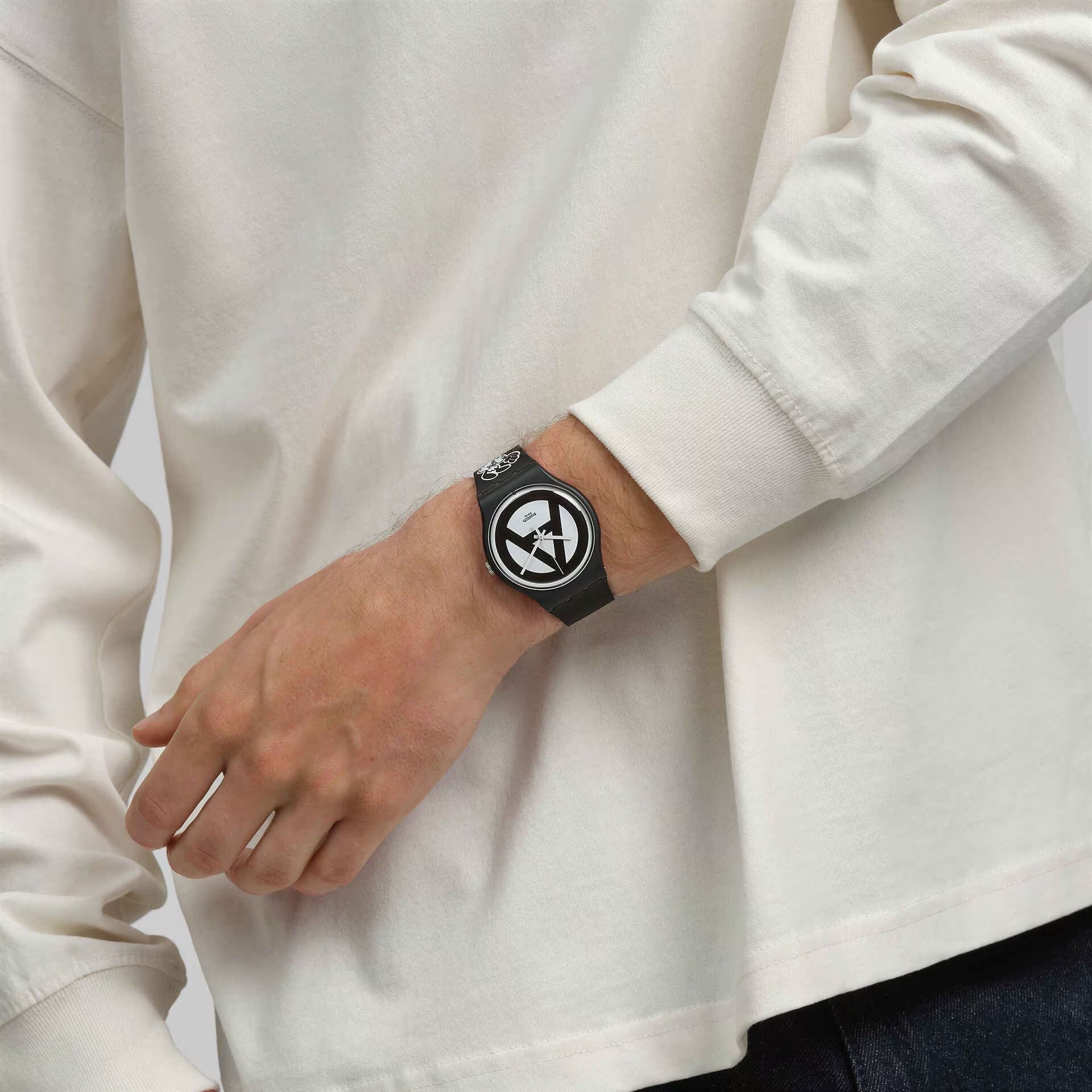 Swatch Swatch New Gent Biosourced SO29Z138 мужские часы белый циферблат на запястье