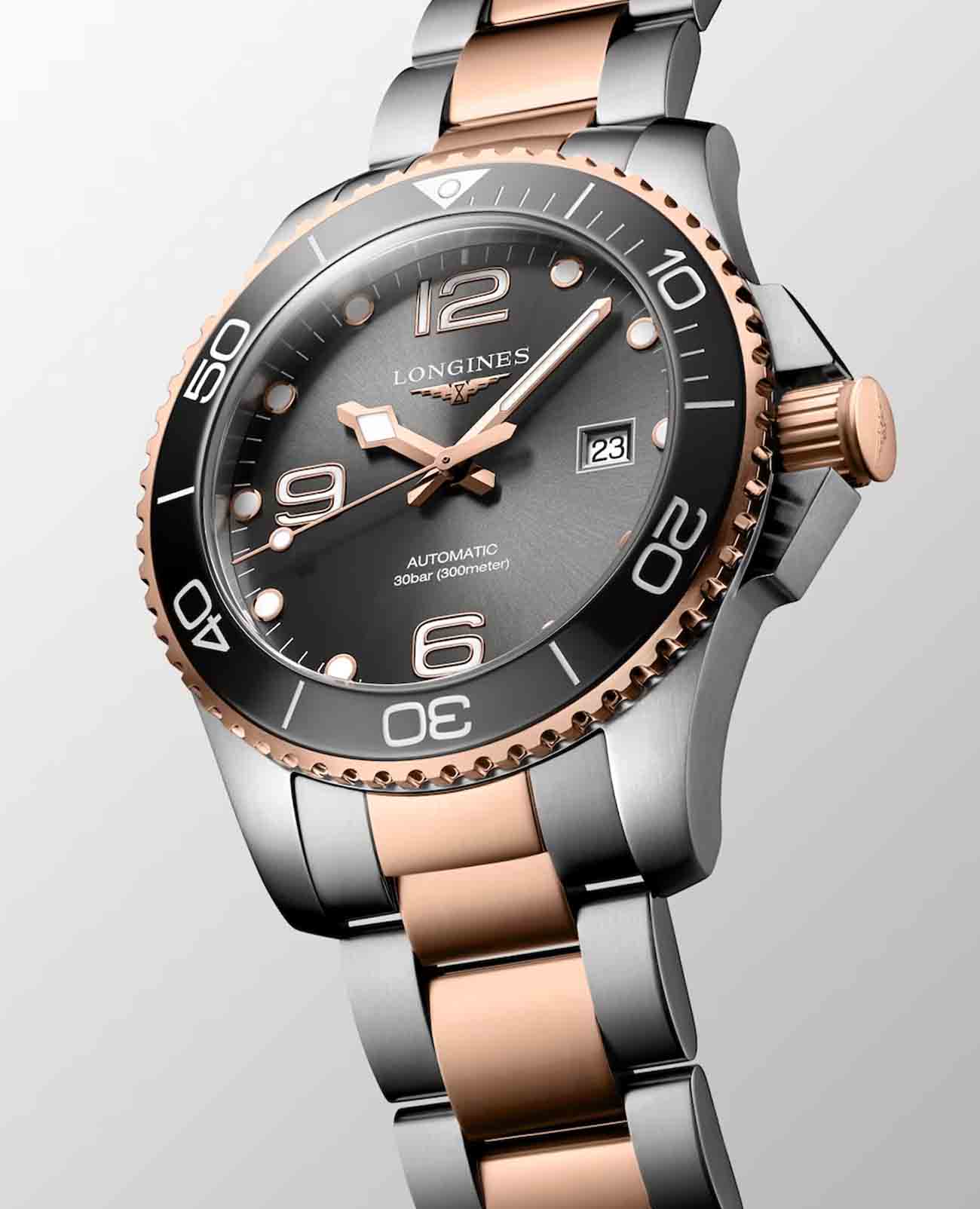 Оригинальные часы Longines Longines HydroConquest L3.782.3.78.7 механические калибр механизма l888 общий вид
