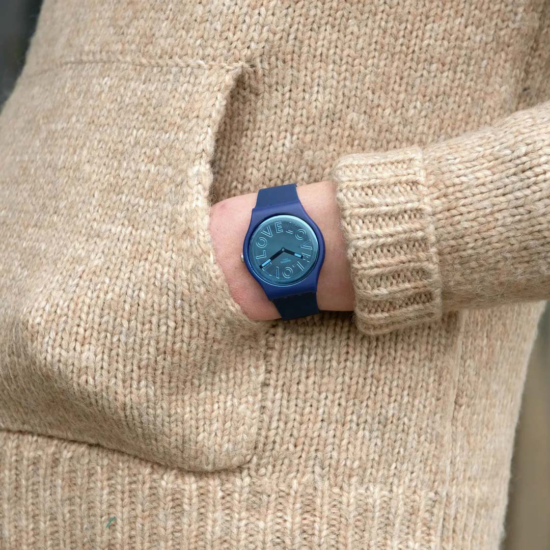 Swatch Swatch New Gent Biosourced SO29N107, gent швейцария женские часы на браслете силикон боковой вид