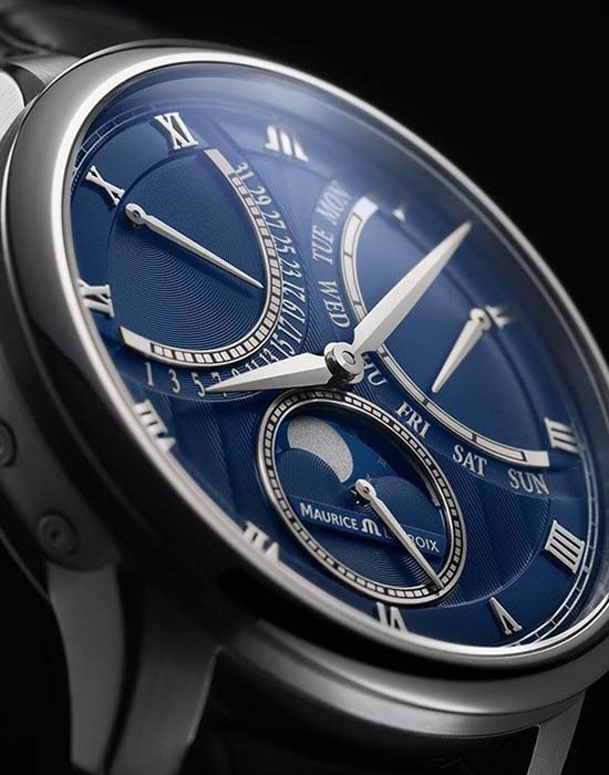 Maurice Lacroix Maurice Lacroix Masterpiece Moonphase Retrograde MP6608-SS001-410-1 мужские часы синий циферблат на запястье