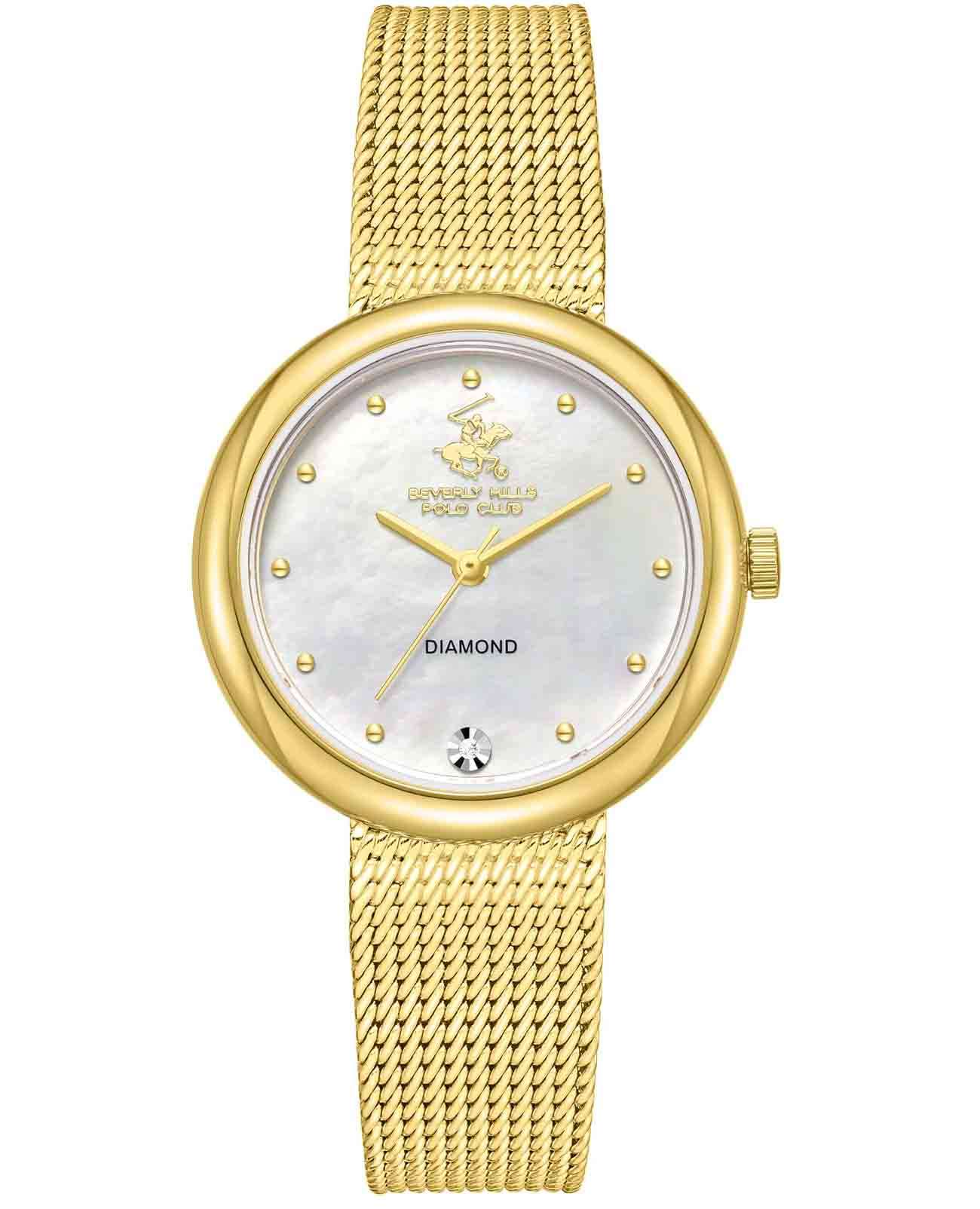 Beverly Hills Polo Club Beverly Hills Polo Club BP3760X.120  BP3760X.120 кварцевые женские часы перламутровый циферблат, браслет сталь с ip покрытием — вид спереди