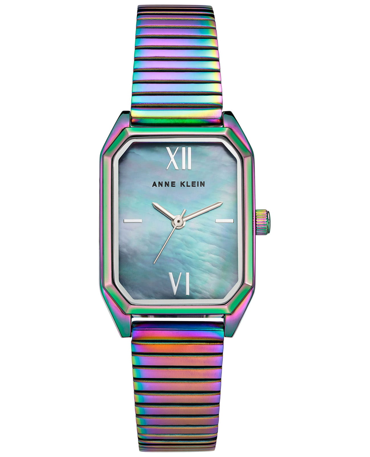 Anne Klein Anne Klein Stretch 3981RBRB  3981RBRB кварцевые женские часы перламутровый циферблат, браслет нержавеющая сталь с pvd-покрытием — вид спереди