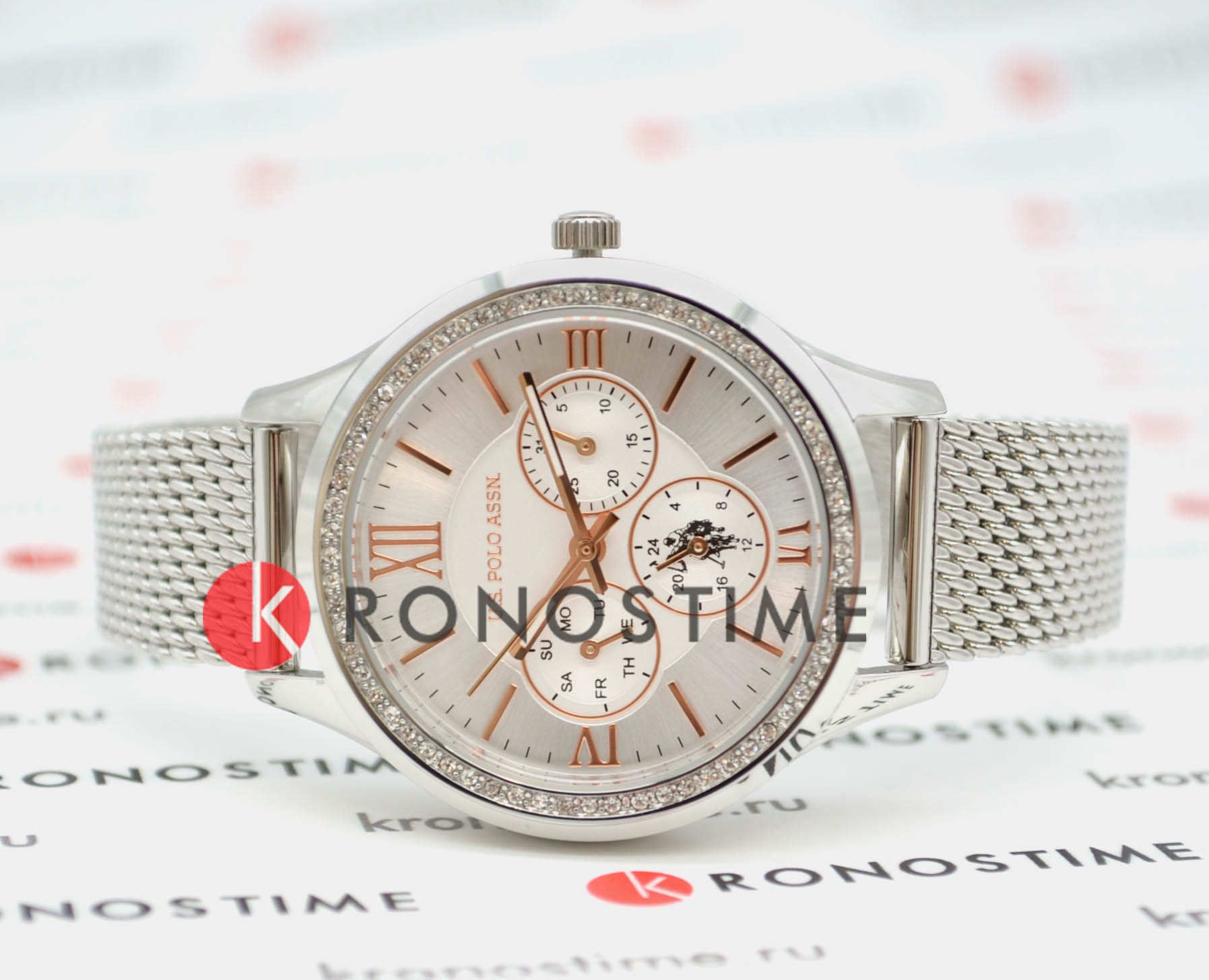 U.S. Polo Assn. U.S. Polo Assn. Stile USPA2022-02 женские часы белый циферблат на запястье