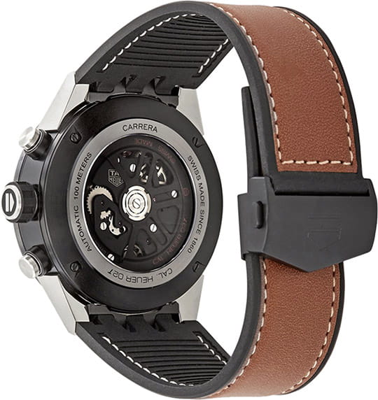 TAG Heuer TAG Heuer Carrera CAR5A8Y.FT6072, carrera швейцария мужские часы на браслете кожаный боковой вид