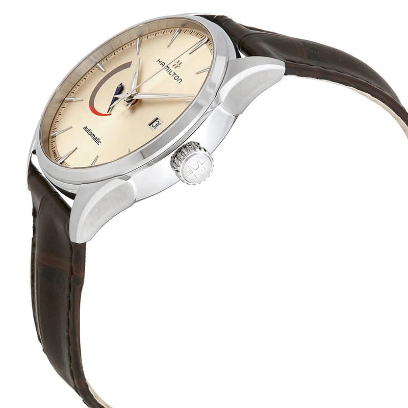 Hamilton Hamilton Jazzmaster Power Reserve Auto H32635521, jazzmaster швейцария мужские часы на браслете кожаный боковой вид
