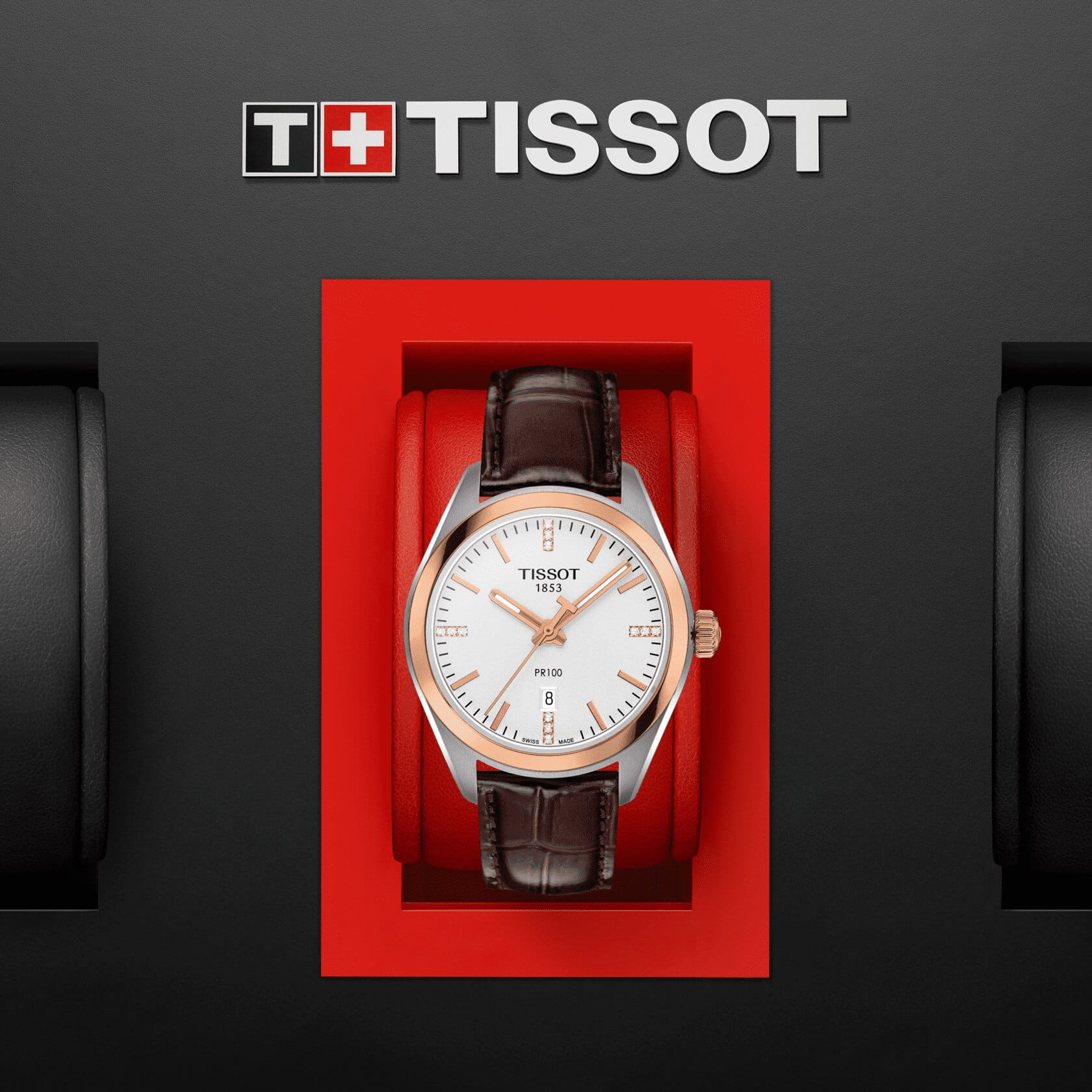 Оригинальные часы Tissot Tissot PR 100 Lady T101.210.26.036.00 кварцевые калибр механизма eta f04.111 общий вид