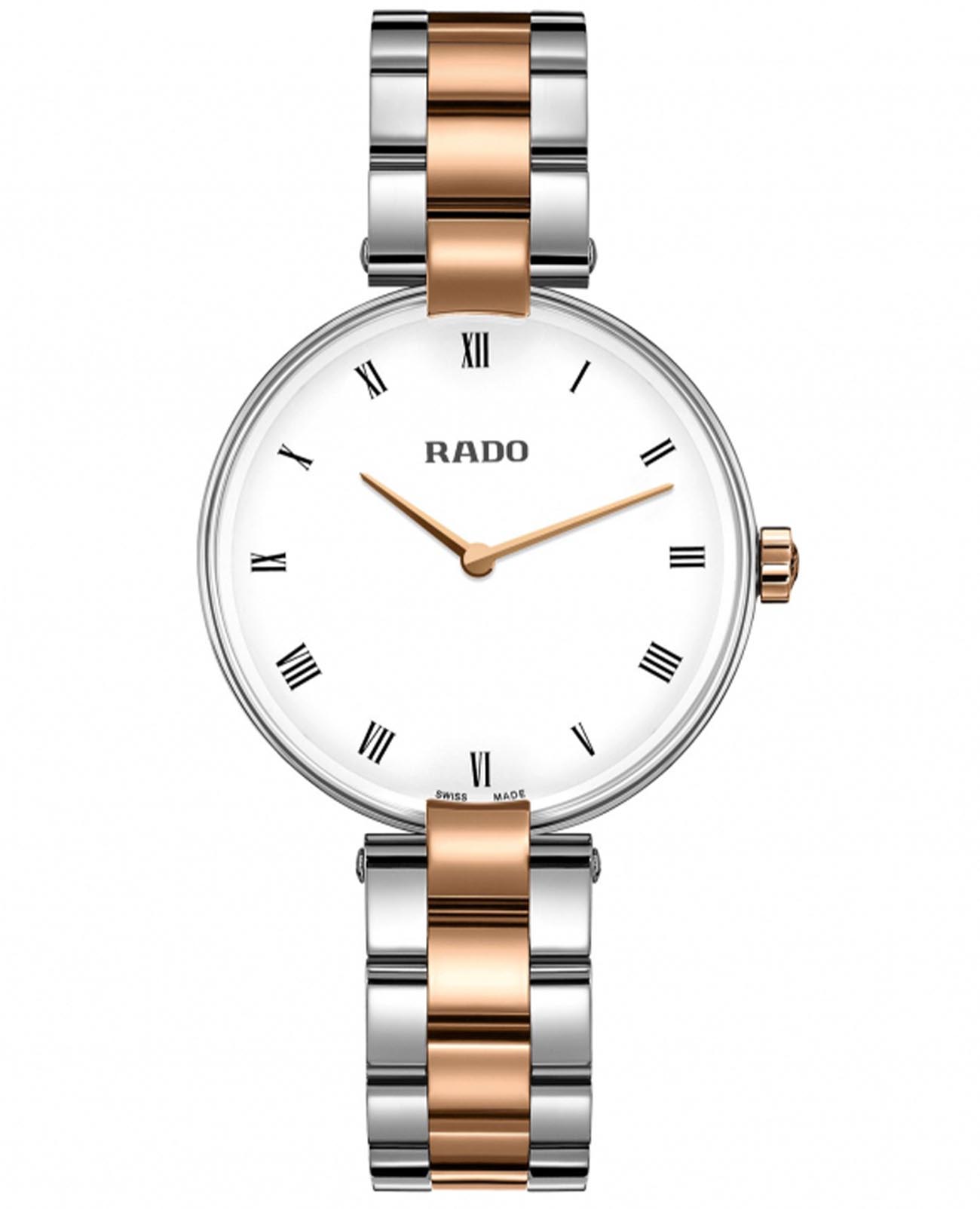 Rado Rado Coupole R22850023  R22850023 кварцевые женские часы серебристый циферблат, браслет нержавеющая сталь с pvd-покрытием — вид спереди