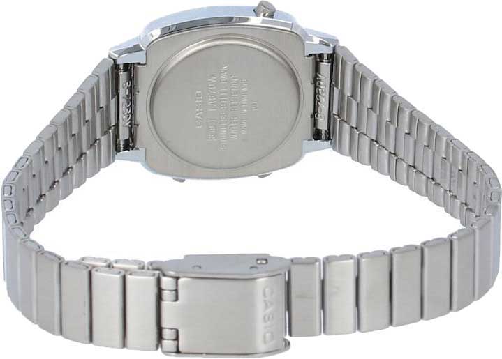 Casio Casio Vintage LA670WA-2DF (LA670WA-2), vintage япония женские часы на браслете нержавеющая сталь боковой вид