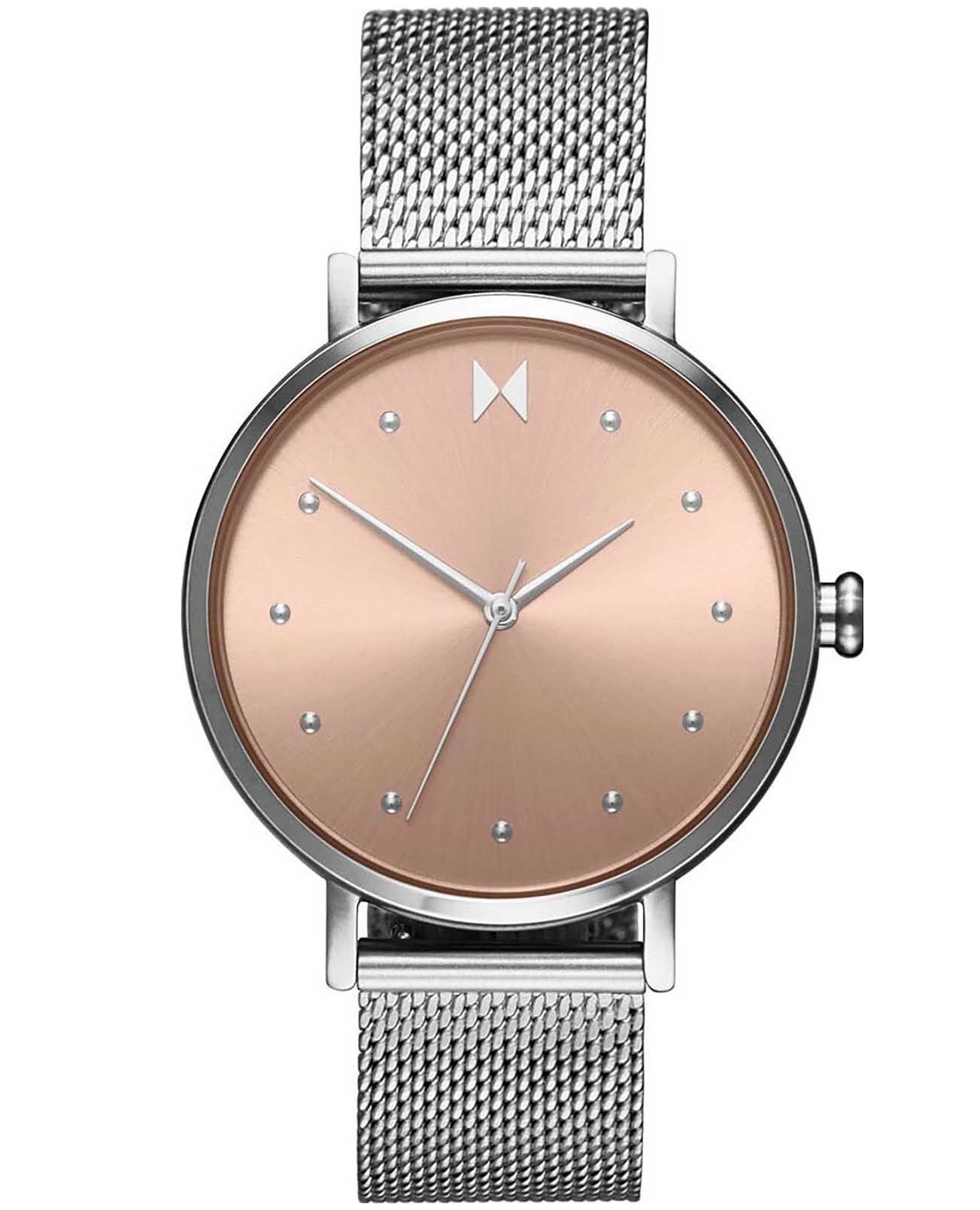MVMT MVMT Dot 28000030-D  28000030-D кварцевые женские часы розовый циферблат, браслет нержавеющая сталь — вид спереди