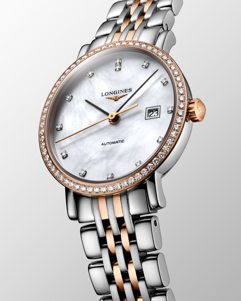 Longines Longines Elegant Collection L4.310.5.88.7, elegant collection швейцария женские часы на браслете нержавеющая сталь + золото 18к боковой вид