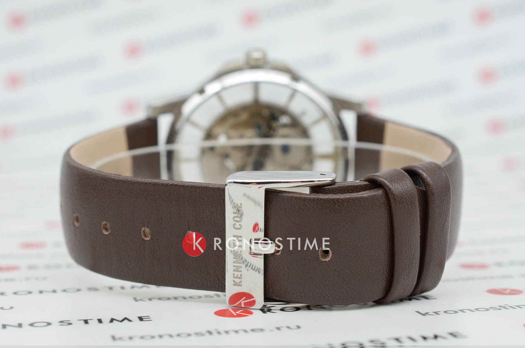 Kenneth Cole Kenneth Cole Automatic KC50227004 механические мужские часы часы крупный план белый циферблата