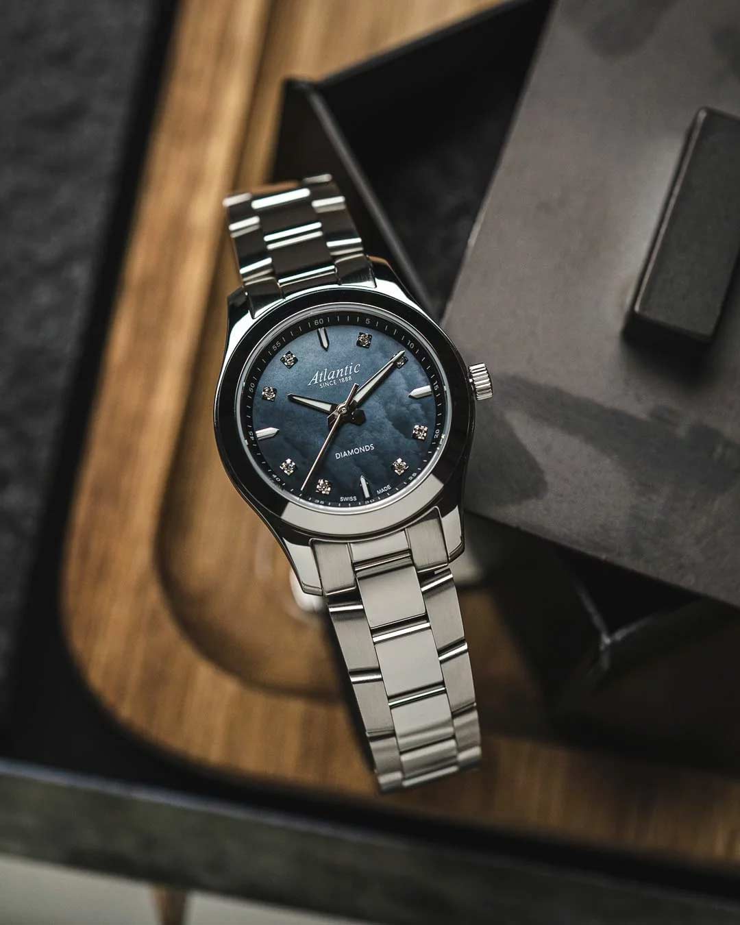 Atlantic Atlantic Seapair 20335.41.07BK  - задняя крышка металл сталь корпуса, швейцария часы