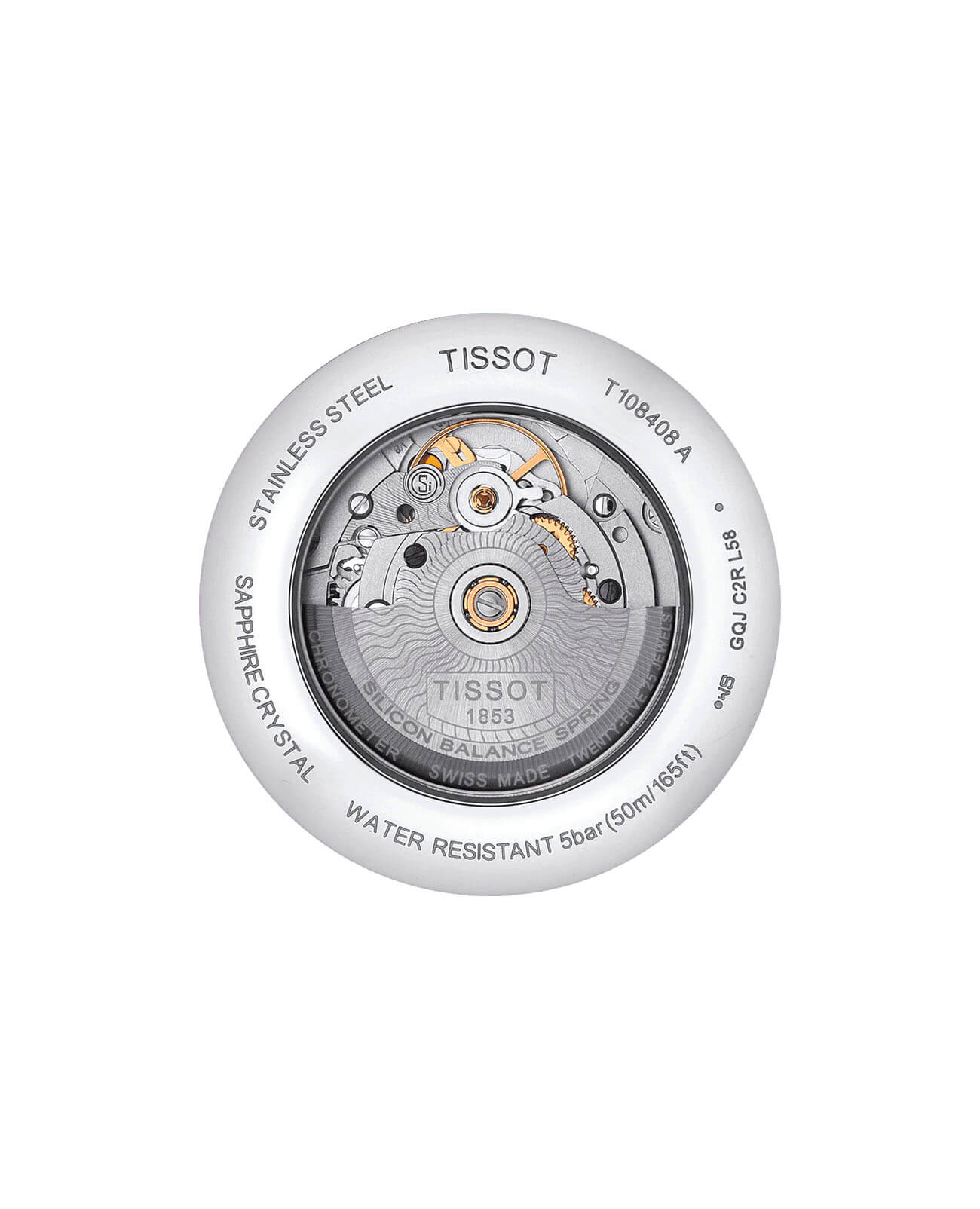 Tissot Tissot Ballade Powermatic 80 COSC T108.408.11.057.00, t-classic швейцария мужские часы на браслете нержавеющая сталь боковой вид