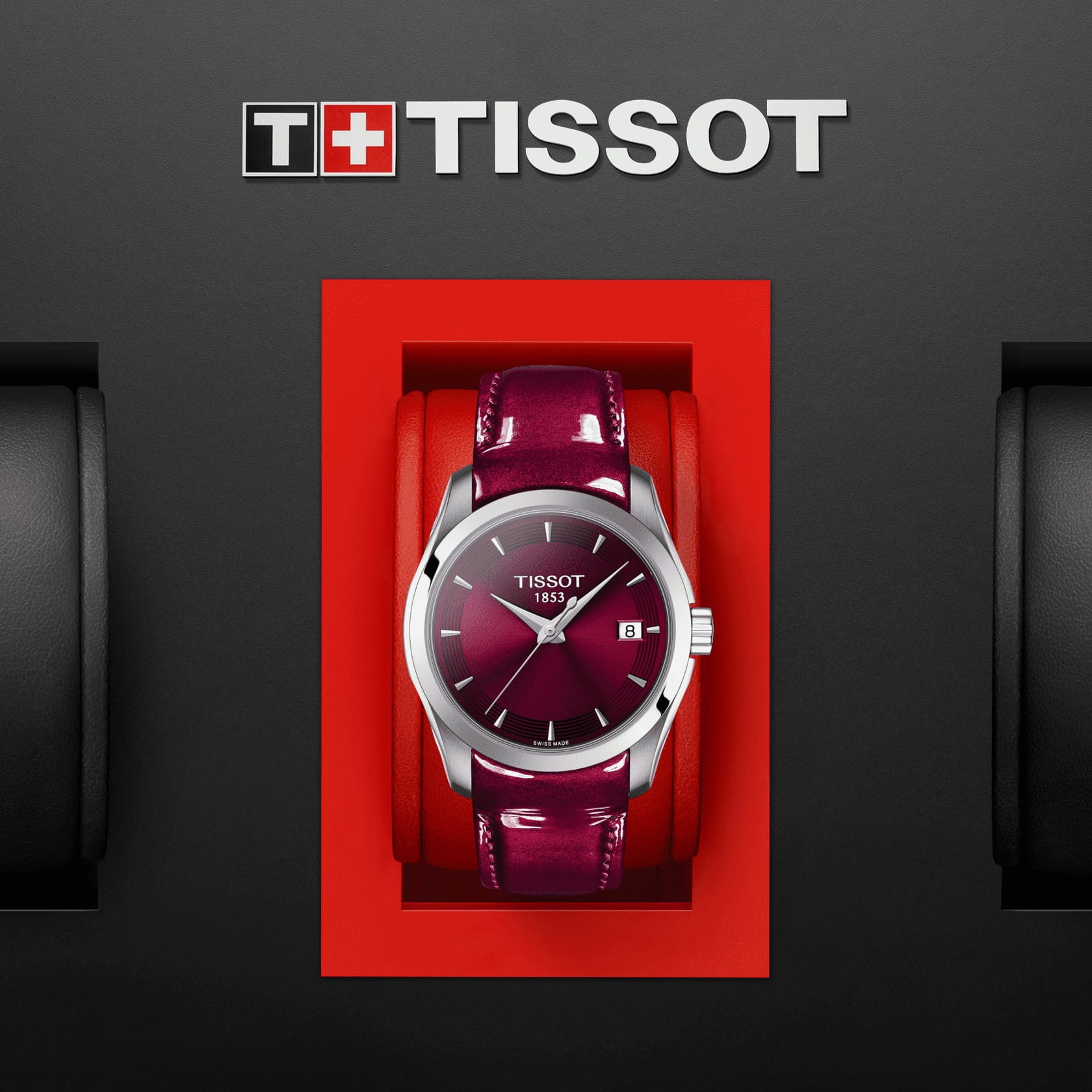 Оригинальные часы Tissot Tissot Couturier Lady T035.210.16.371.01 кварцевые калибр механизма eta f05.111 общий вид
