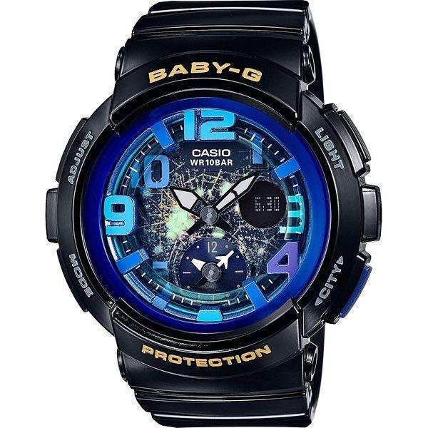 Casio Casio Baby-G BGA-190GL-1BDR  BGA-190GL-1BDR кварцевые женские часы синий циферблат, браслет полимер — вид спереди