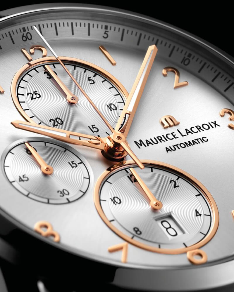 Maurice Lacroix Maurice Lacroix Pontos Chronograph PT6388-SS001-220-2, pontos швейцария мужские часы на браслете кожаный боковой вид