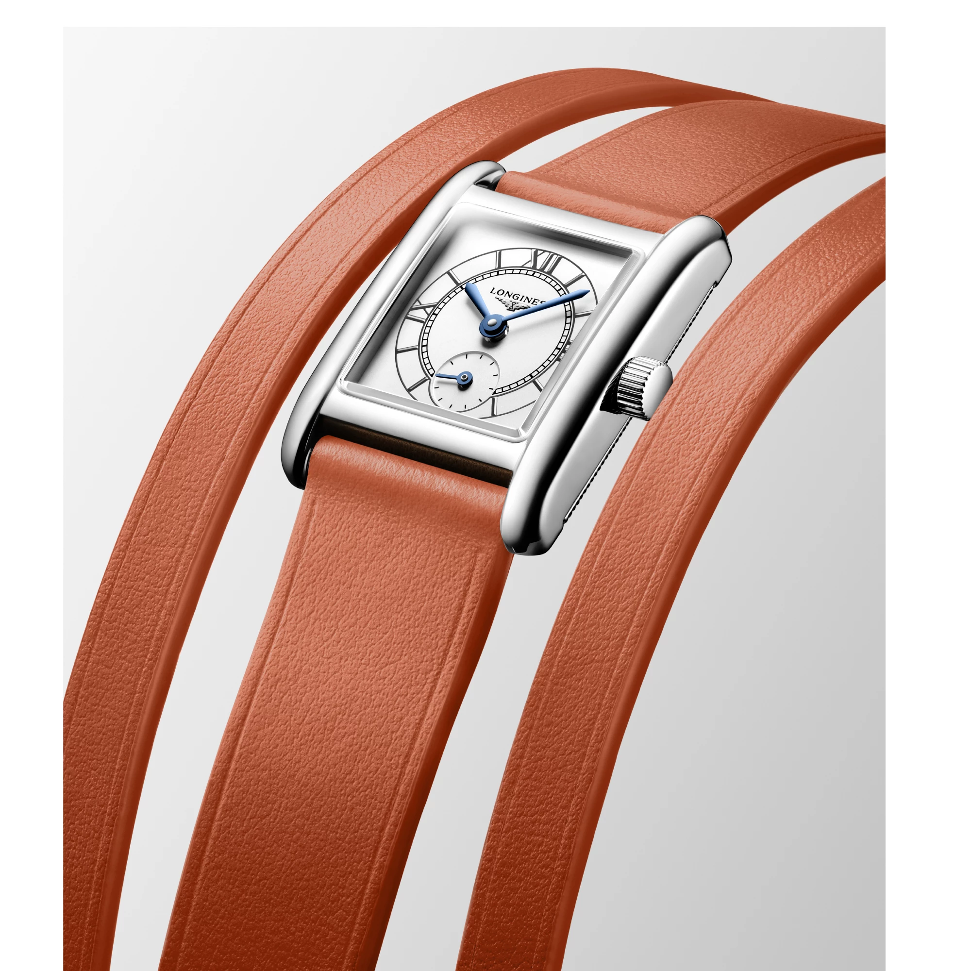 Longines Longines Mini Dolcevita L5.200.4.75.8 кварцевые женские часы часы крупный план белый циферблата