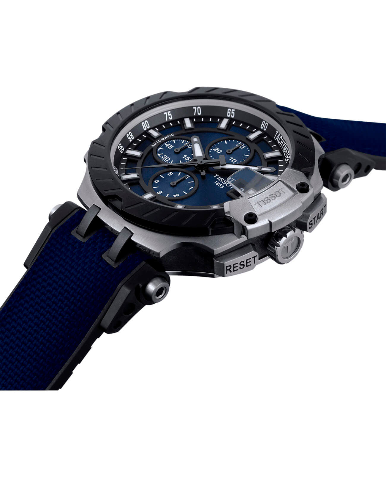 Tissot Tissot T-Race Automatic Chronograph T115.427.27.041.00, t-sport швейцария мужские часы на браслете кожа + каучук боковой вид