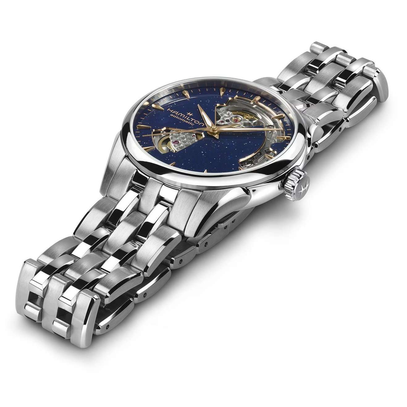 Hamilton Hamilton Jazzmaster Open Heart Auto H32215142  — детали корпуса и нержавеющая сталь