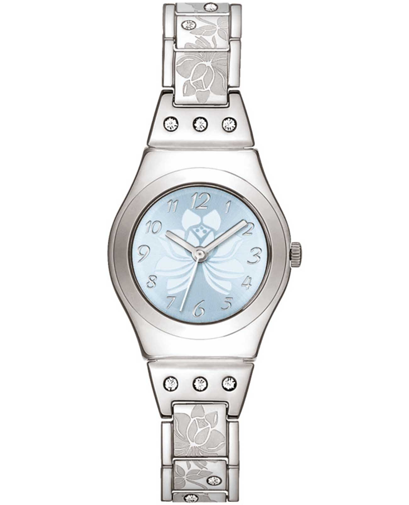 Swatch Swatch I Lady YSS222G  YSS222G кварцевые женские часы голубой циферблат, браслет нержавеющая сталь — вид спереди