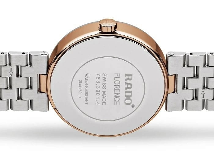 Rado Rado Florence R48873103 , florence швейцария женские часы на браслете сталь c pvd покрытием боковой вид