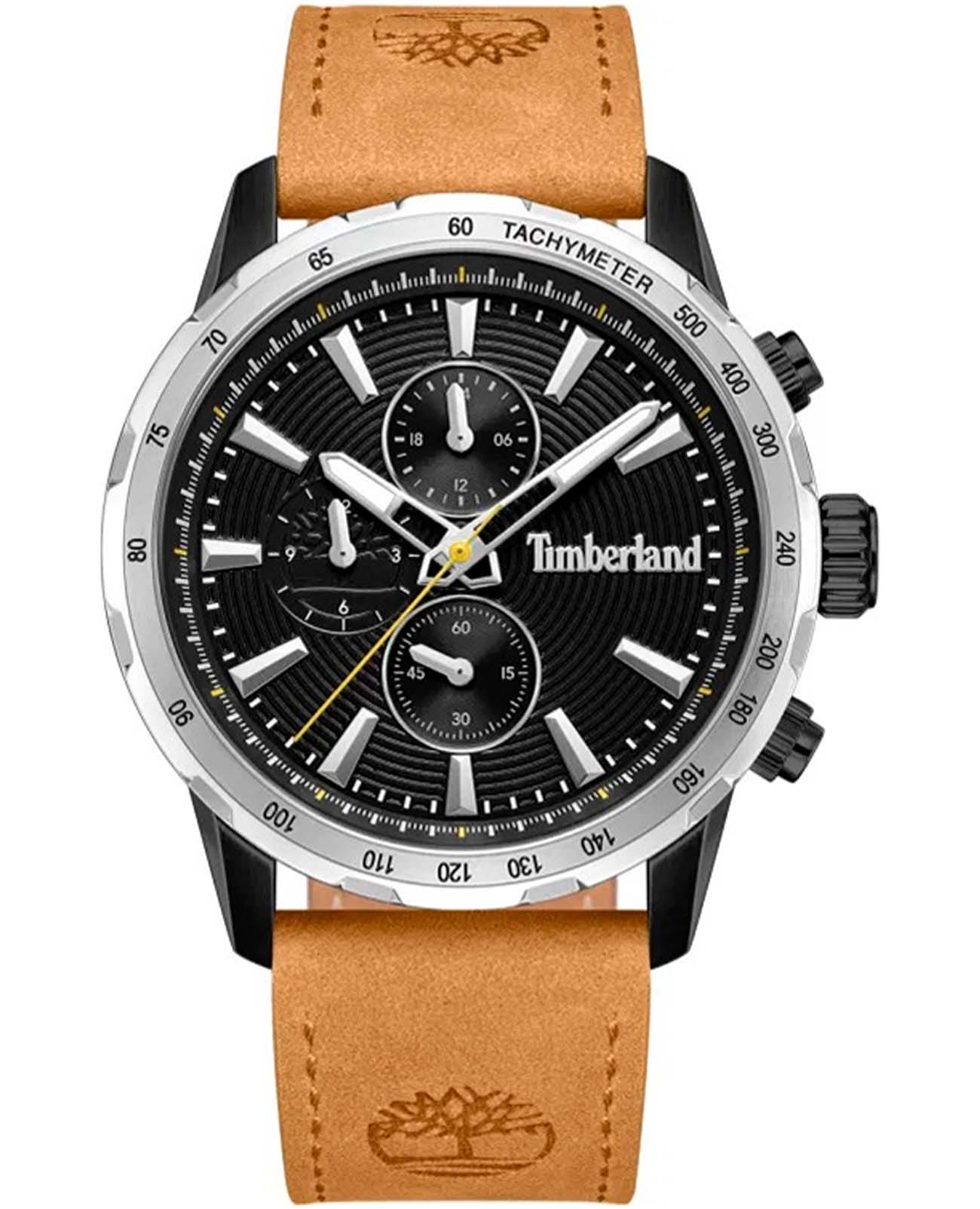 Timberland Timberland Kennebunk TDWGF0041541  TDWGF0041541 кварцевые мужские часы черный циферблат, браслет кожаный — вид спереди