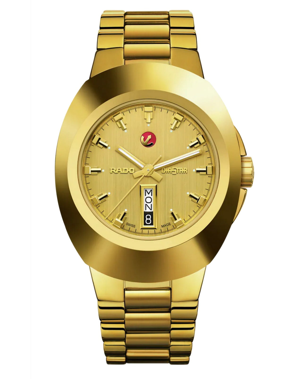 Rado Rado The Original Automatic R12999253 Automatic R12999253 механические мужские часы золотой циферблат, браслет сталь c pvd покрытием — вид спереди