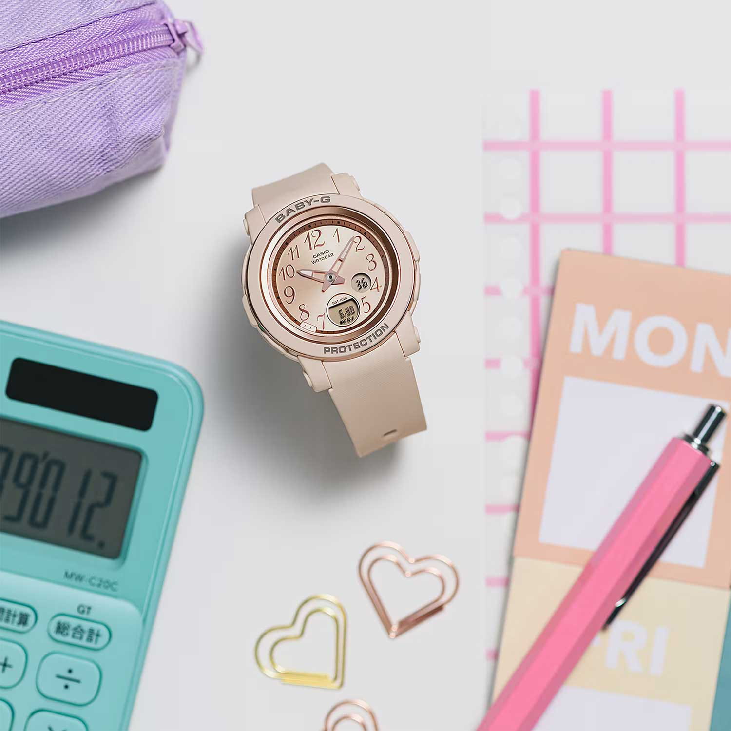 Casio Casio Baby-G BGA-290SA-4ADR (BGA-290SW-4A), g-shock япония женские часы на браслете пластик боковой вид