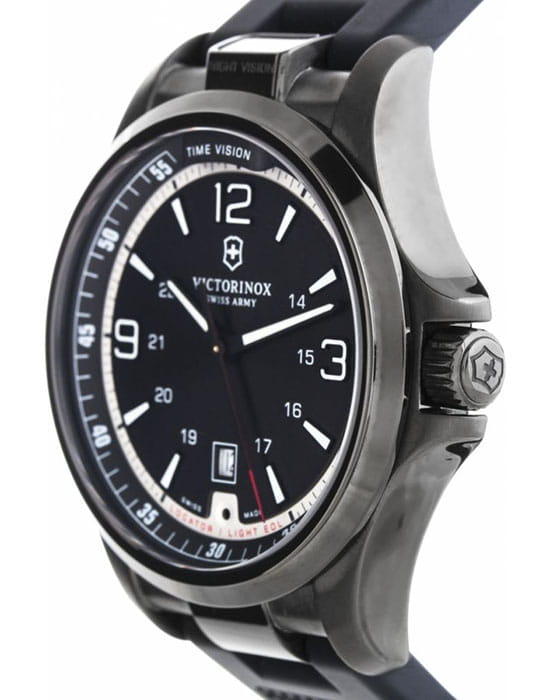 Victorinox Victorinox 241596,  швейцария мужские часы на браслете каучук боковой вид