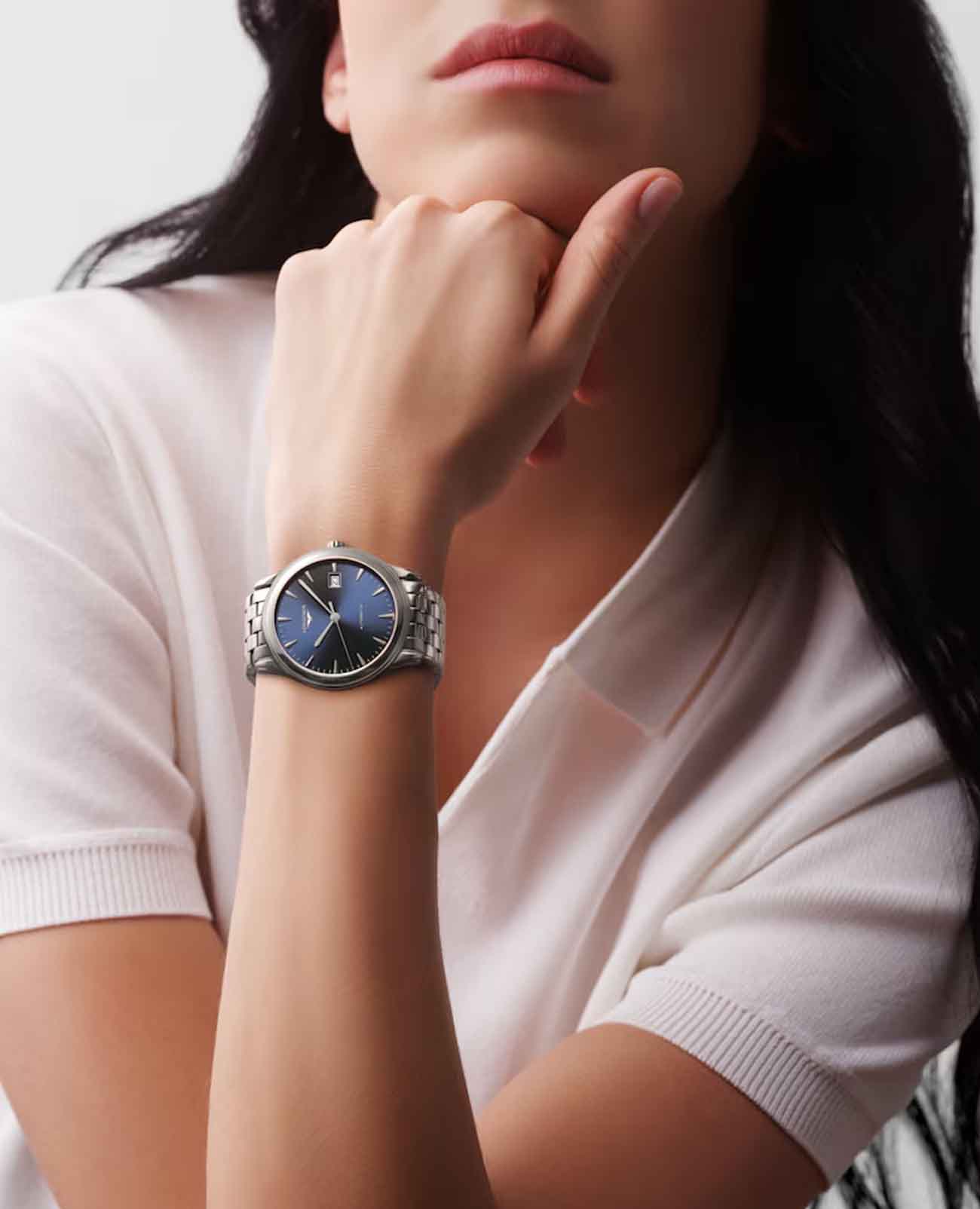 Оригинальные часы Longines Longines Flagship L4.974.4.92.6 механические калибр механизма l888 общий вид