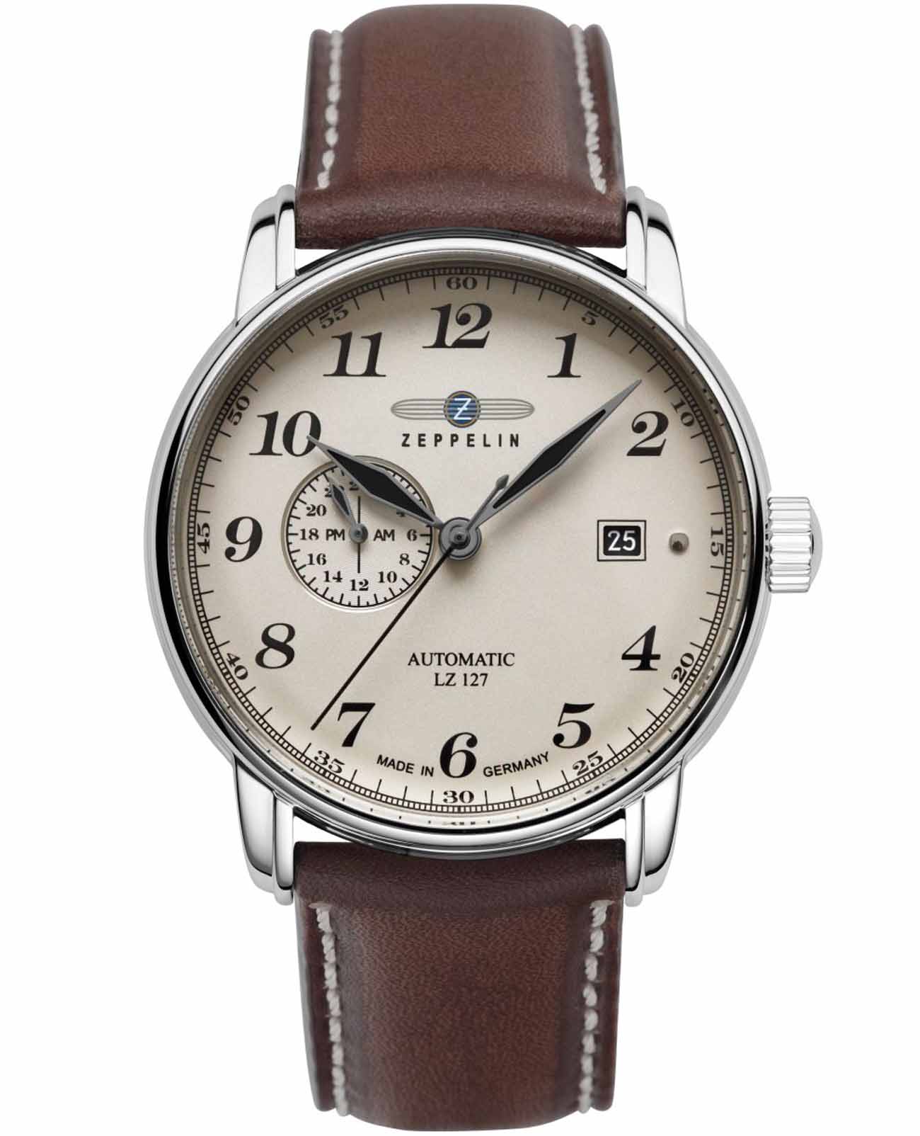 Zeppelin Zeppelin LZ127 Graf Zeppelin 86684  86684 механические мужские часы  циферблат, браслет кожаный — вид спереди