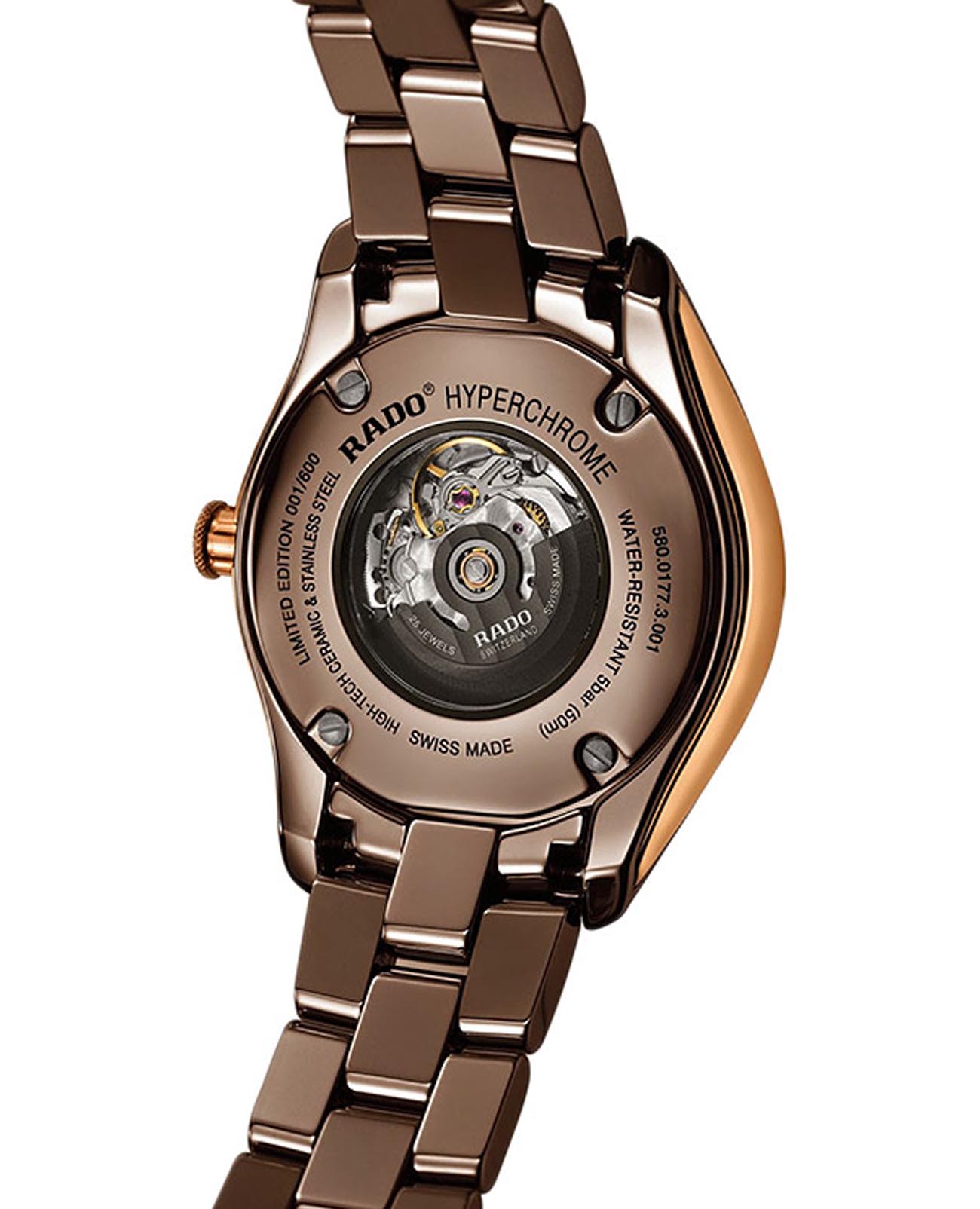 Rado Rado Hyperchrome R32177302, hyperchrome швейцария женские часы на браслете высокотехнологичная керамика боковой вид