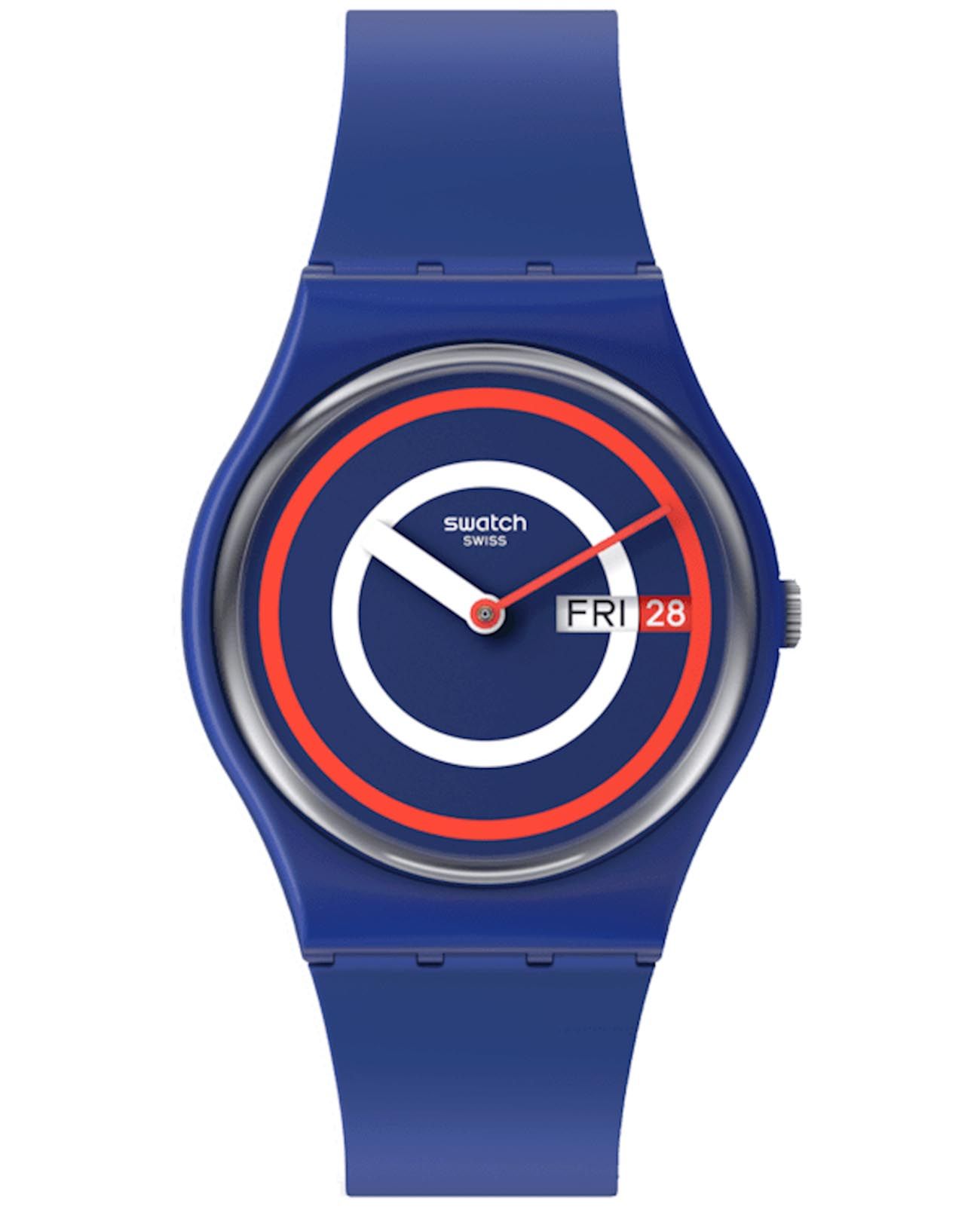 Swatch Swatch Gent Biosourced Standard SO28N703  SO28N703 кварцевые женские часы цветной циферблат, браслет силикон — вид спереди