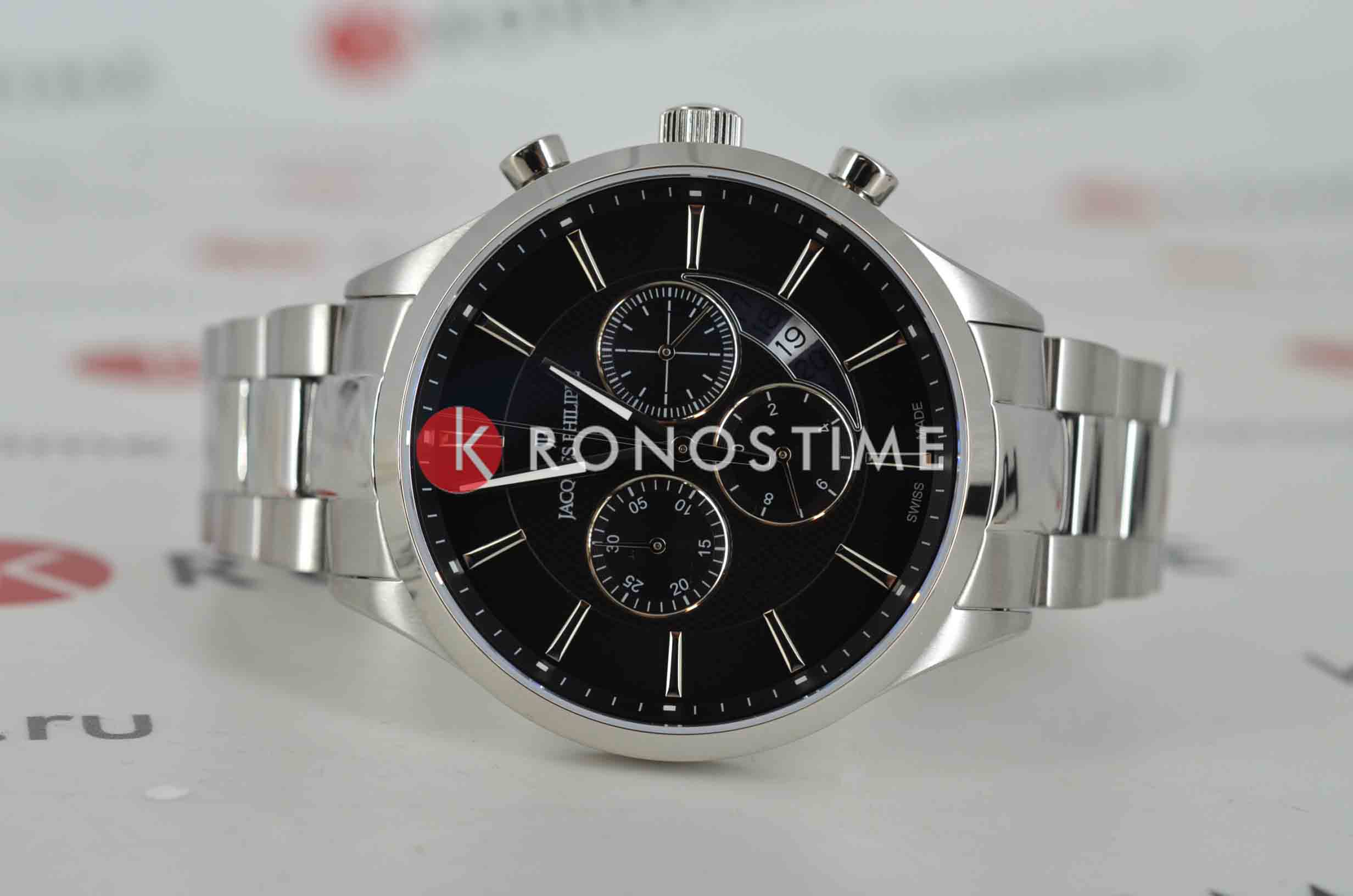 Jacques Philippe Jacques Philippe Gallant JPQGC031316,  швейцария мужские часы на браслете нержавеющая сталь боковой вид