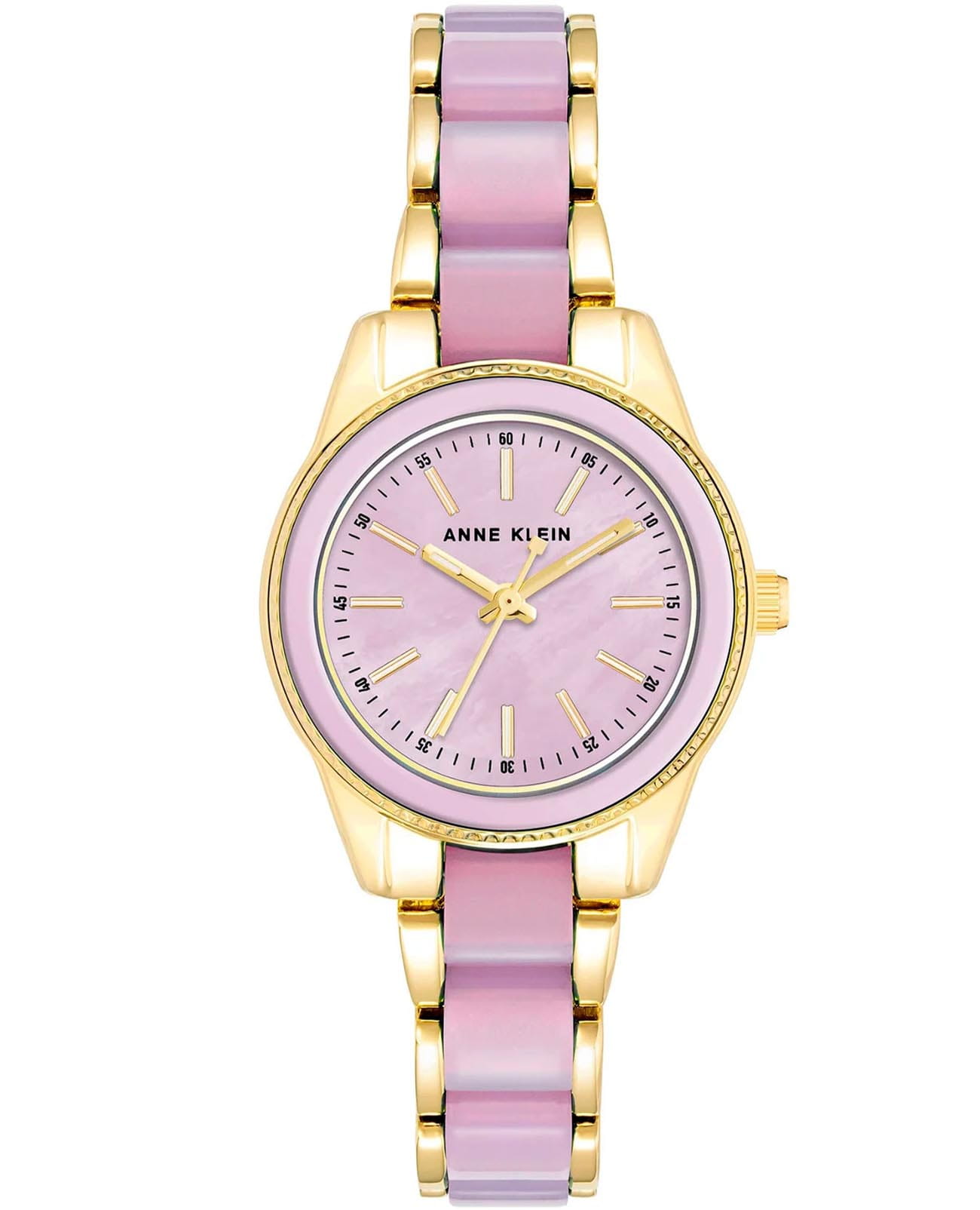 Anne Klein Anne Klein Plastic 3212LVGB  3212LVGB кварцевые женские часы  циферблат, браслет сталь с ip + пластик — вид спереди