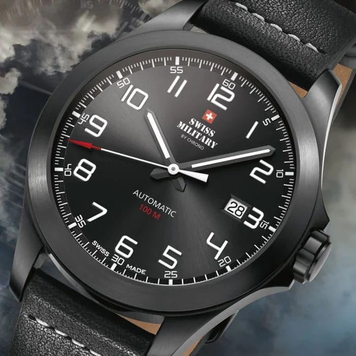 Swiss Military by Chrono Swiss Military by Chrono Automatic Collection SMA34077.04 , наручные мужские часы фото под углом