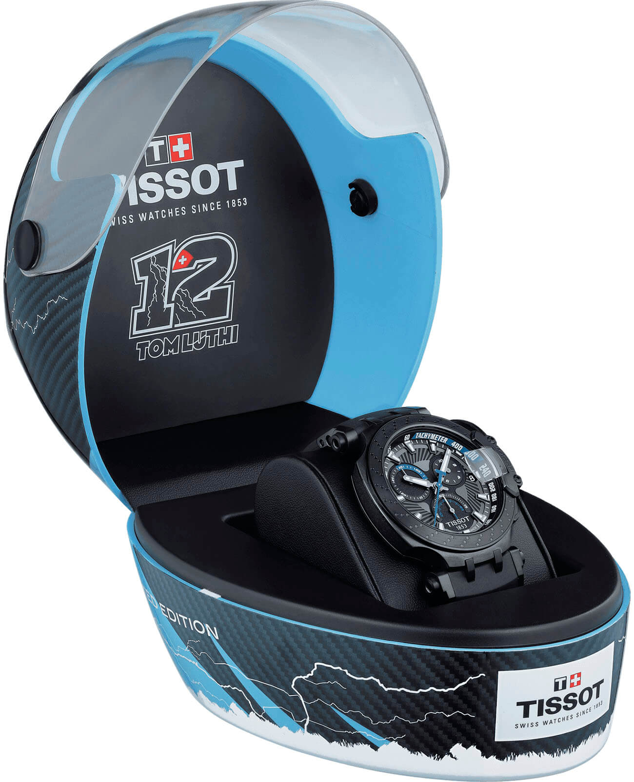 Tissot Tissot T-Race Thomas Luthi T115.417.37.061.02 кварцевые мужские часы часы крупный план черный циферблата