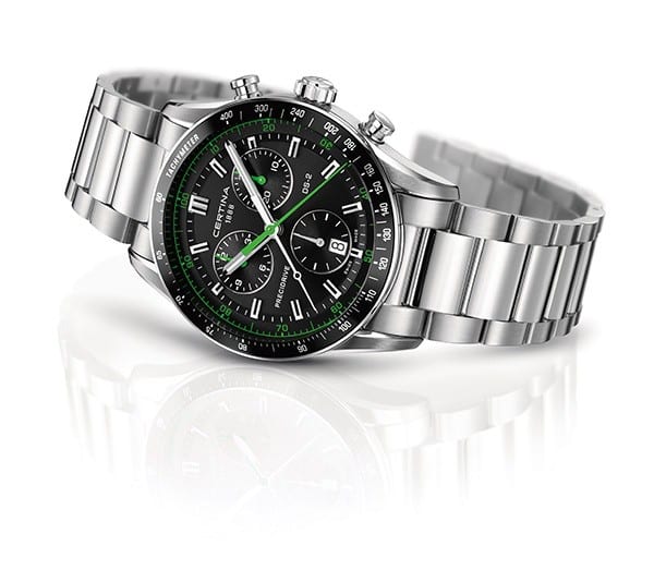 Certina Certina DS-2 Chronograph 1/100 sec C024.447.11.051.02, sport швейцария мужские часы на браслете нержавеющая сталь боковой вид