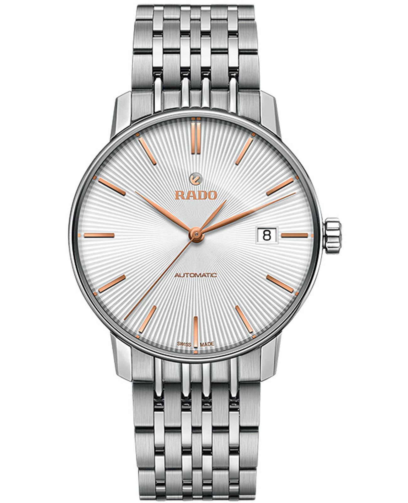 Rado Rado Coupole Classic Automatic R22860024 Classic R22860024 механические мужские часы серебристый циферблат, браслет нержавеющая сталь — вид спереди