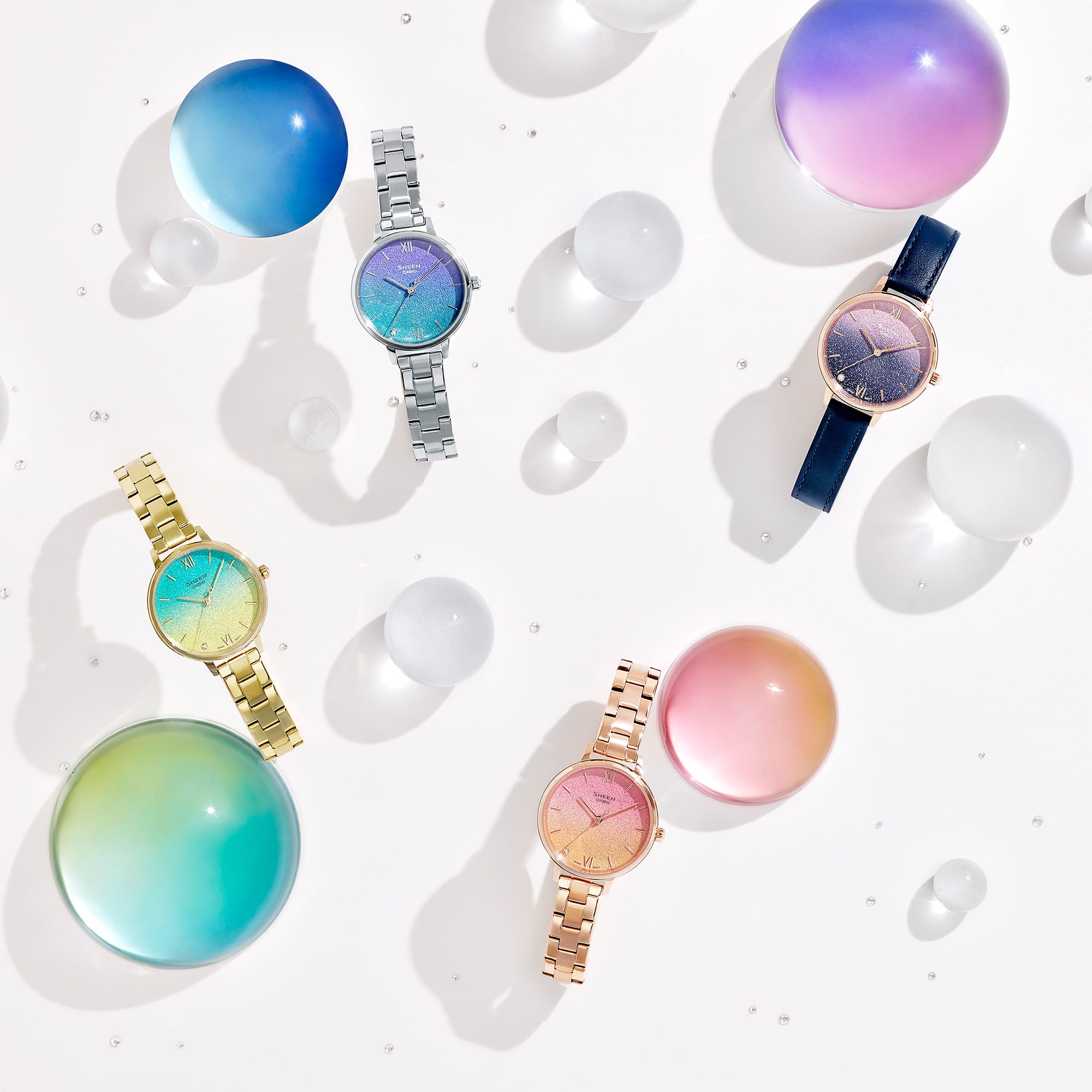 Casio Casio Sheen SHE-4548PGL-4A , наручные женские часы фото под углом