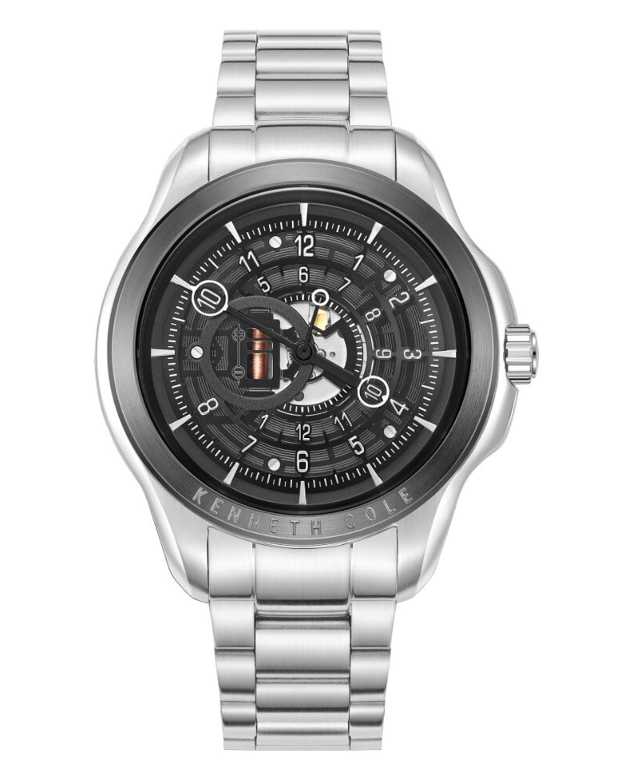 Kenneth Cole Kenneth Cole Modern Classic KCWGG2218005  KCWGG2218005 кварцевые мужские часы черный циферблат, браслет нержавеющая сталь — вид спереди