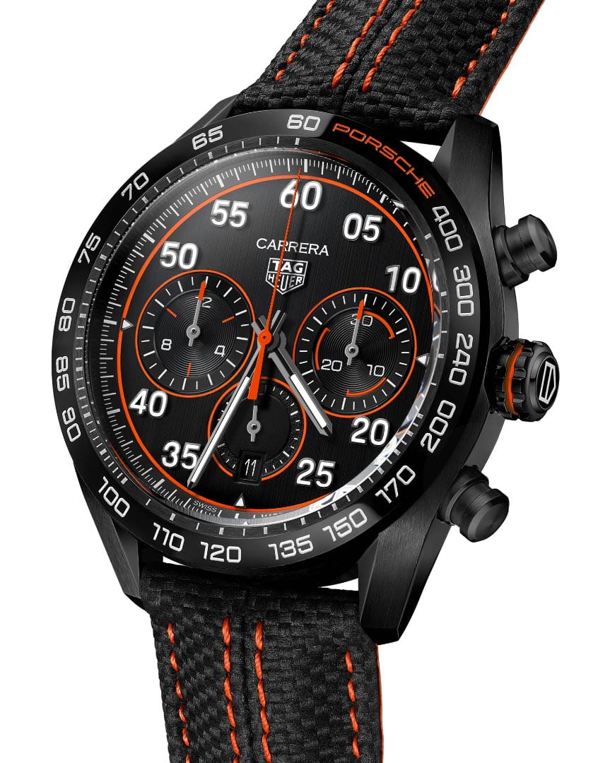 TAG Heuer TAG Heuer Carrera X Porsche Orange Racing CBN2A1M.FC6526 , наручные мужские часы фото под углом