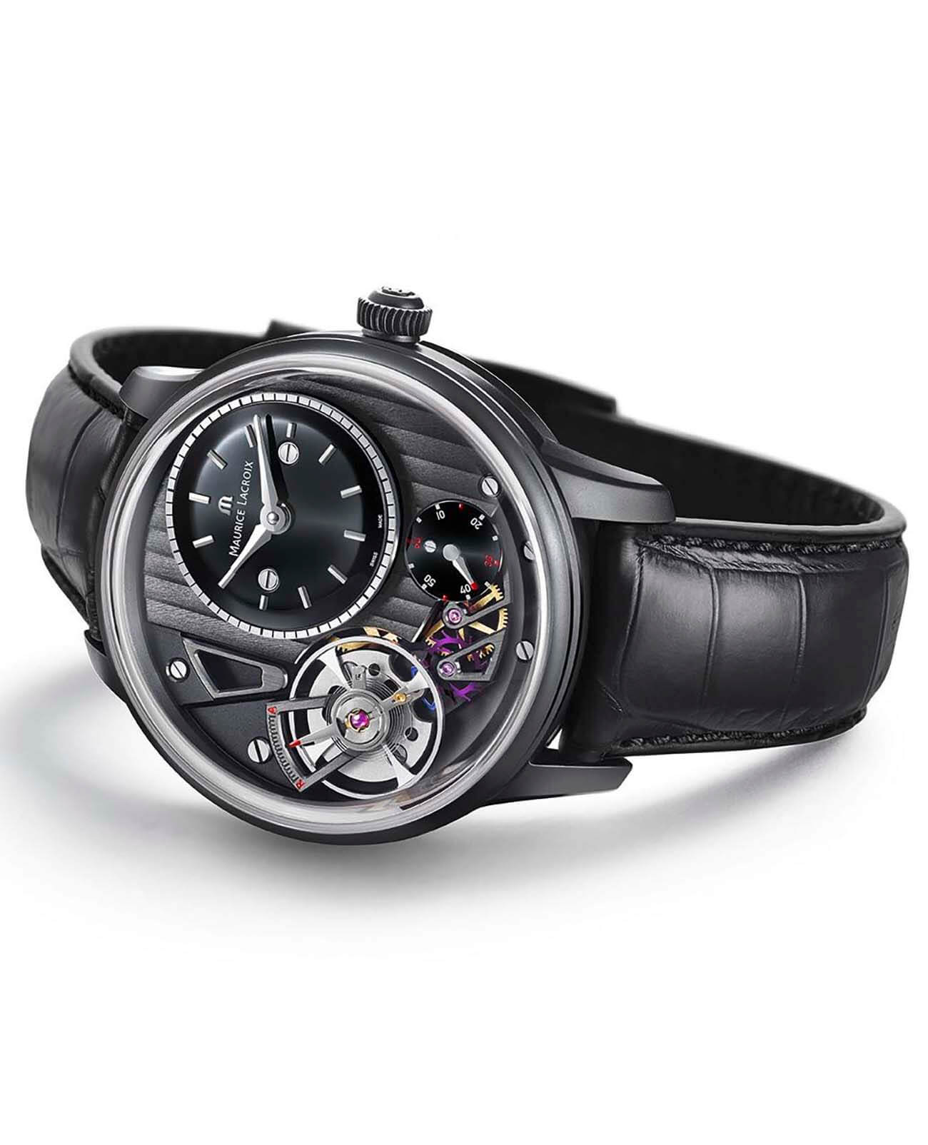Maurice Lacroix Maurice Lacroix Masterpiece Gravity MP6118-PVB01-330-1 , наручные мужские часы фото под углом