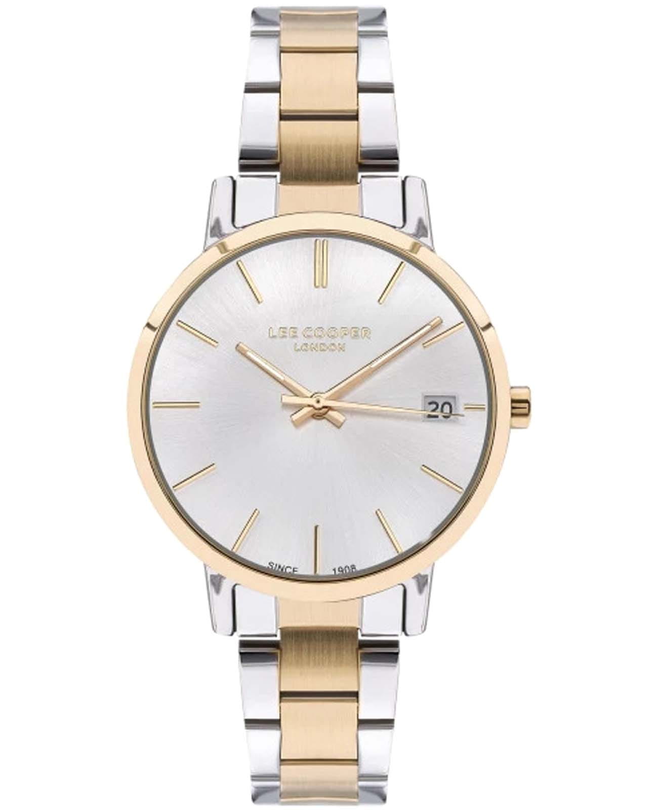 Lee Cooper Lee Cooper LC07447.230  LC07447.230 кварцевые женские часы серебристый циферблат, браслет нержавеющая сталь с ip-покрытием — вид спереди