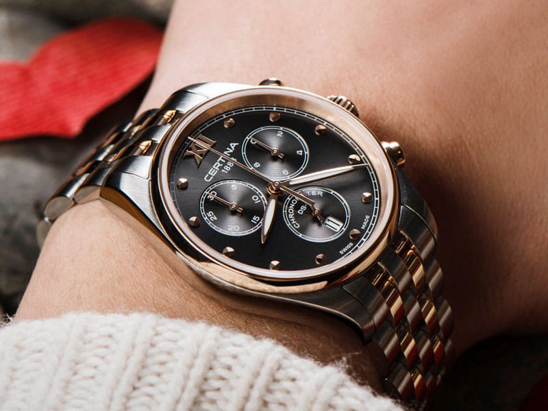 Certina Certina DS-8 Lady Chronograph C033.234.22.088.00 C0332342208800 оригинальные женские часы в комплекте с коробкой