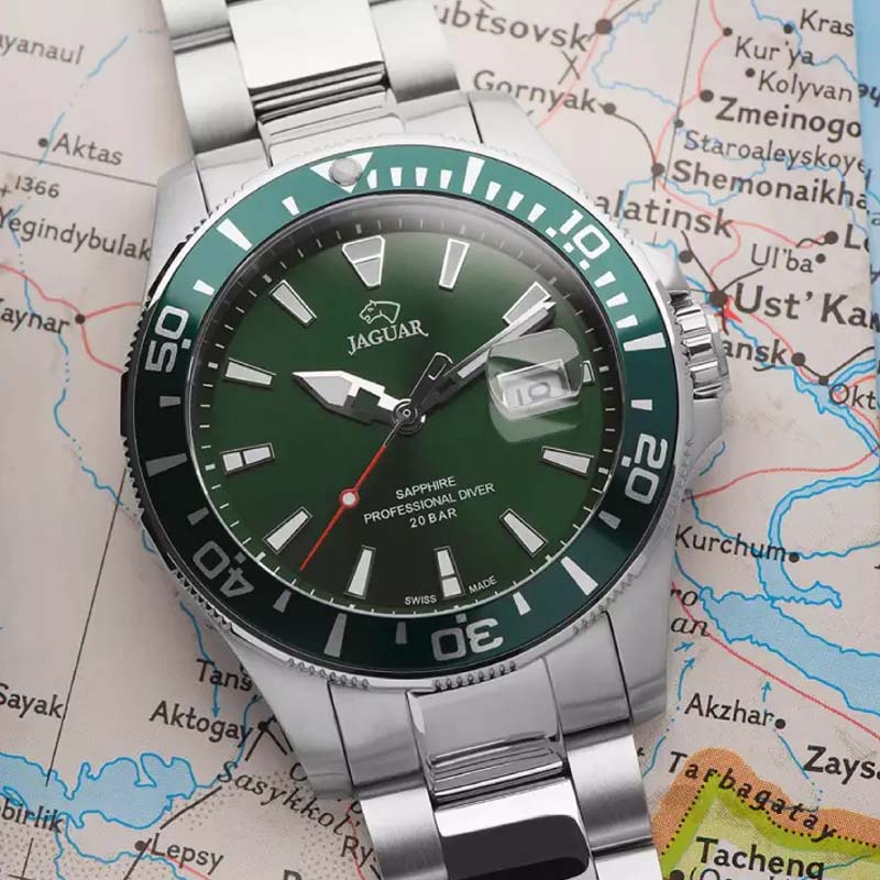 Jaguar Jaguar Executive Diver J860/B,  швейцария мужские часы на браслете нержавеющая сталь боковой вид