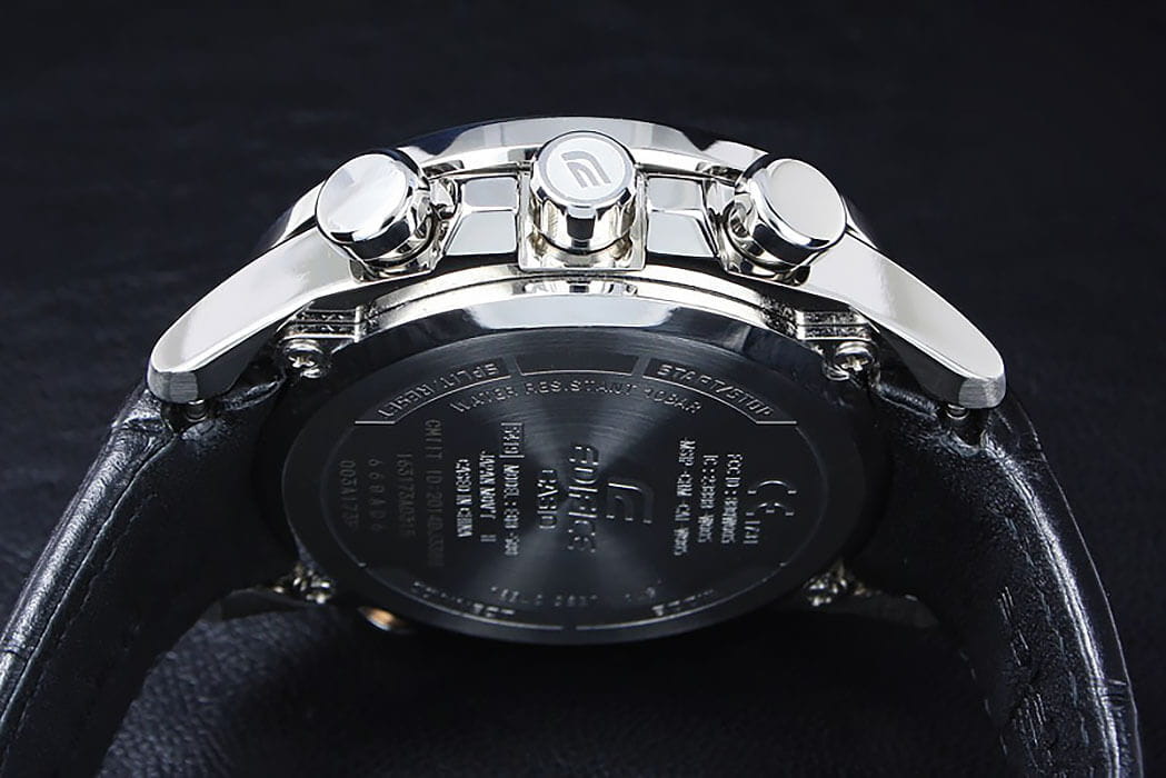 Casio Casio Edifice EQB-500L-1A, edifice япония мужские часы на браслете кожаный боковой вид